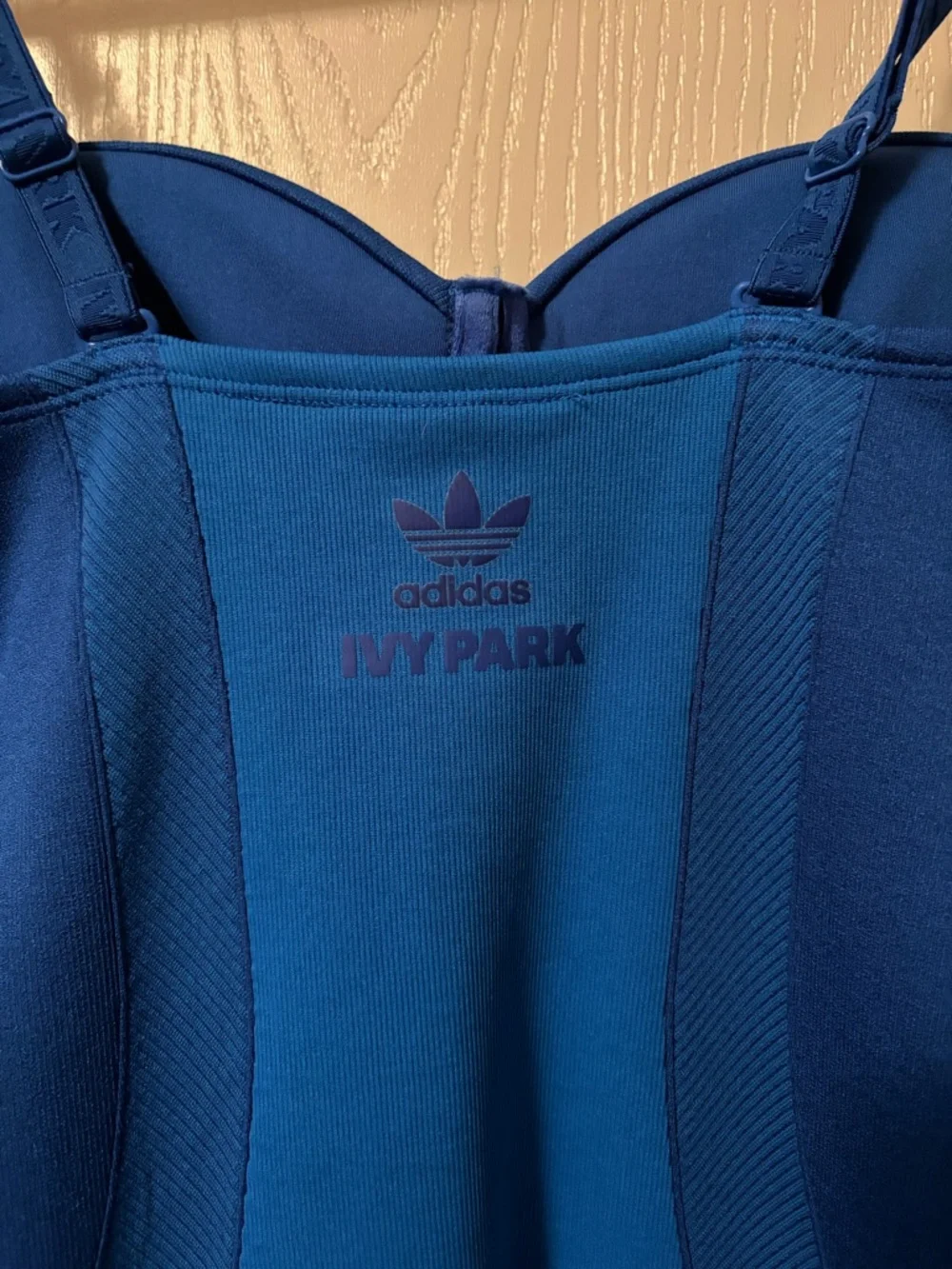 Adidas Ivy Park Blue Strappy Bodycon Dress Size Medium - Picture 6 of 10